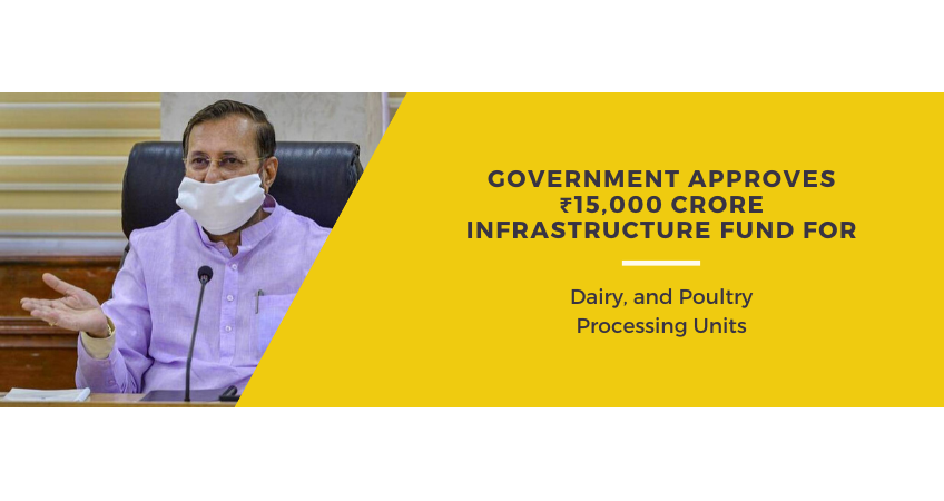Government approves ₹15,000 crore infrastructure fund for dairy, poultry and meat-processing units Government approves ₹15,000 crore infrastructure fund for dairy, poultry and meat-processing units